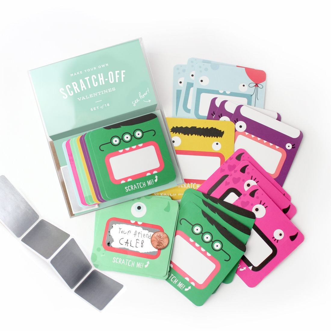 Scratch-off Valentines - Monster 18pk