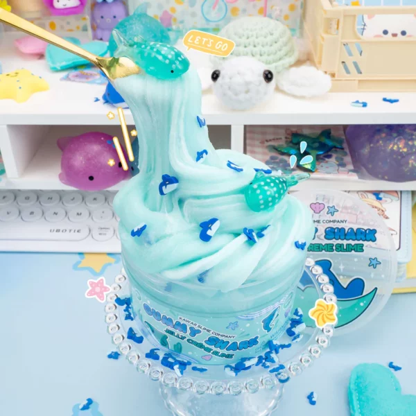 Kawaii Gummy Shark Jelly Creme Slime - Image 2