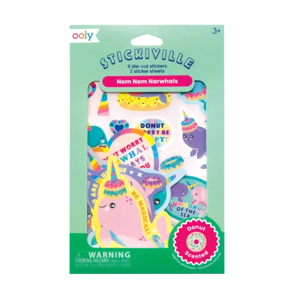 Stickiville Nom Nom Narwhals Scented Stickers