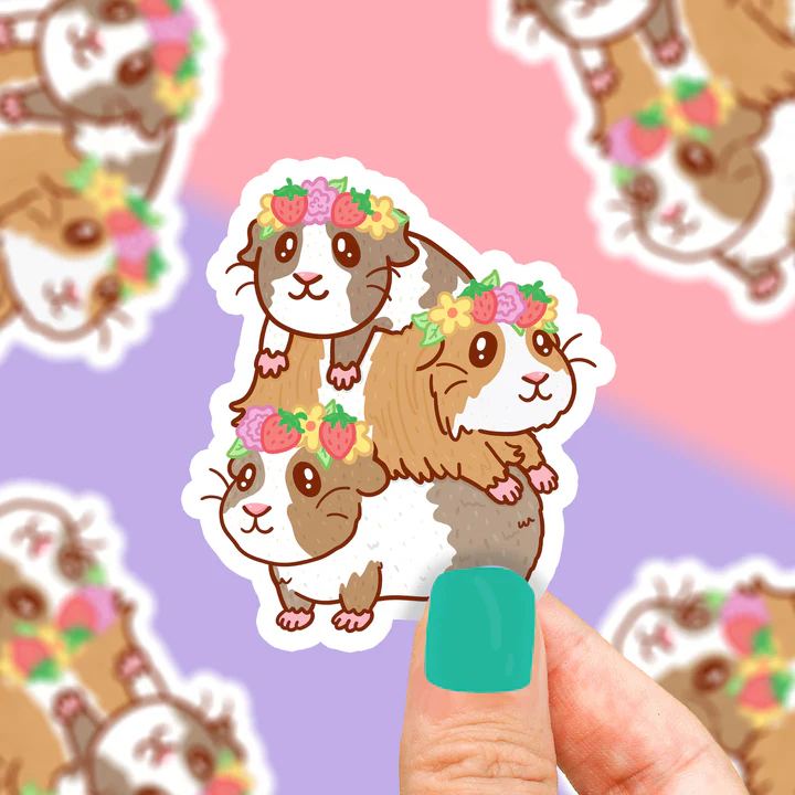 Pet Guinea Pigs Vinyl Sticker