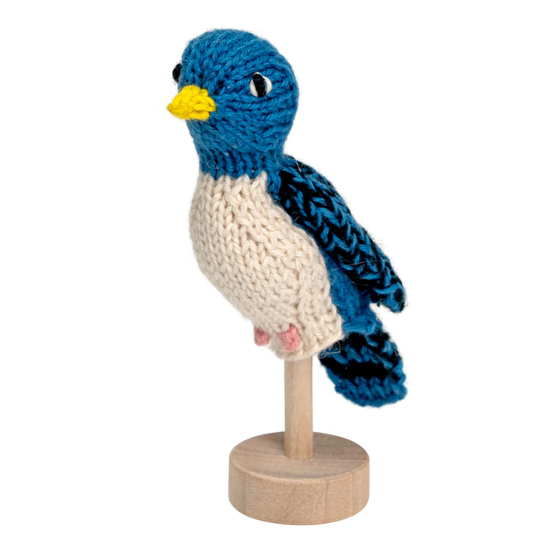 Lucuma Blue Bird Finger Puppet