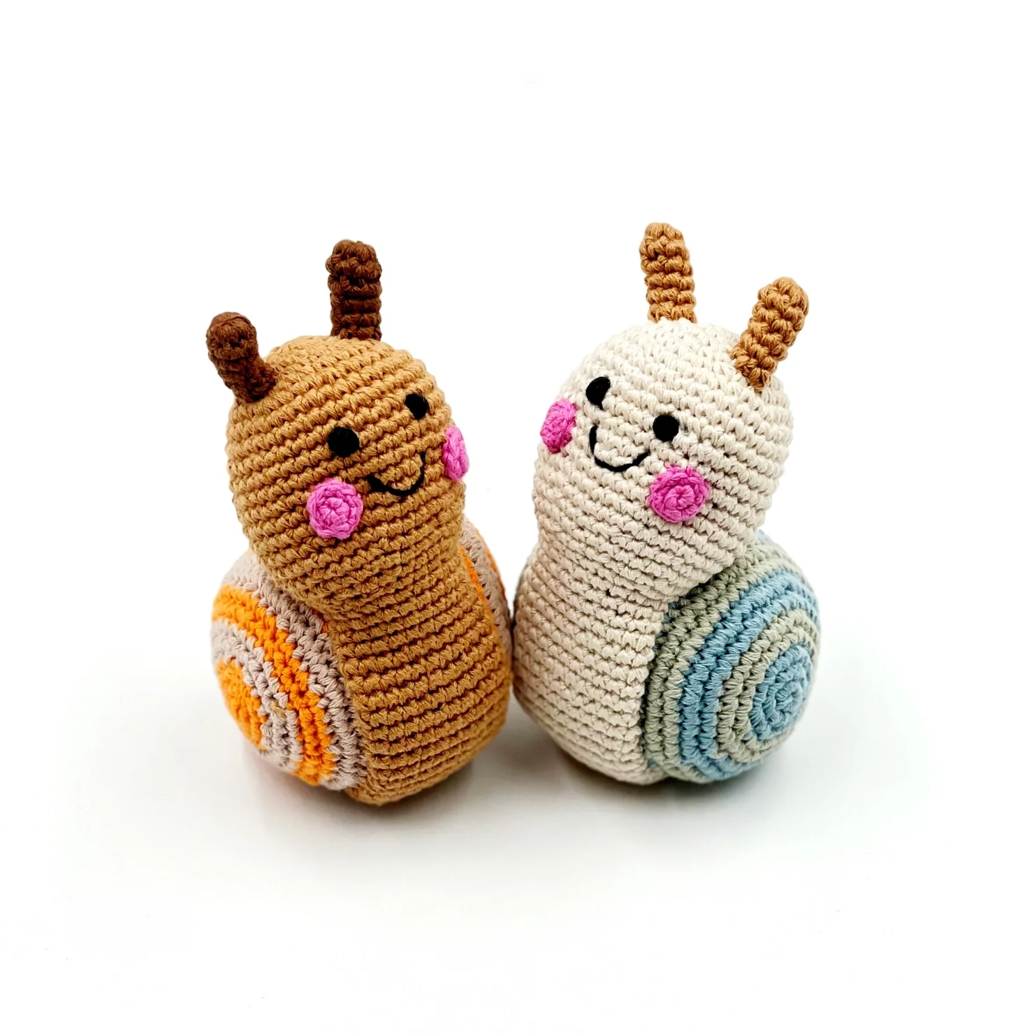 Pebble Crochet Snail Rattle