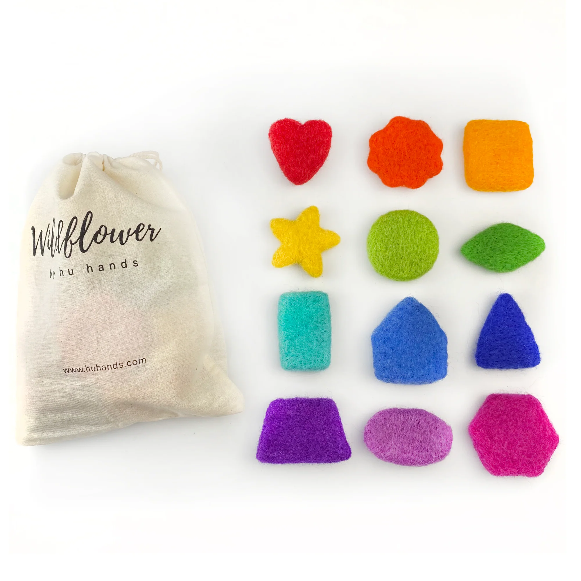 Felt Rainbow Set: Wheel and Shape Pouch - Image 3