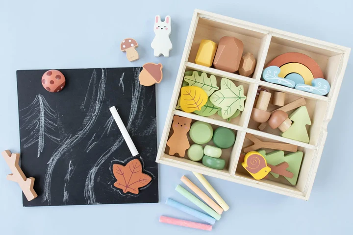 Forest Stacking Set and Sensory Bin