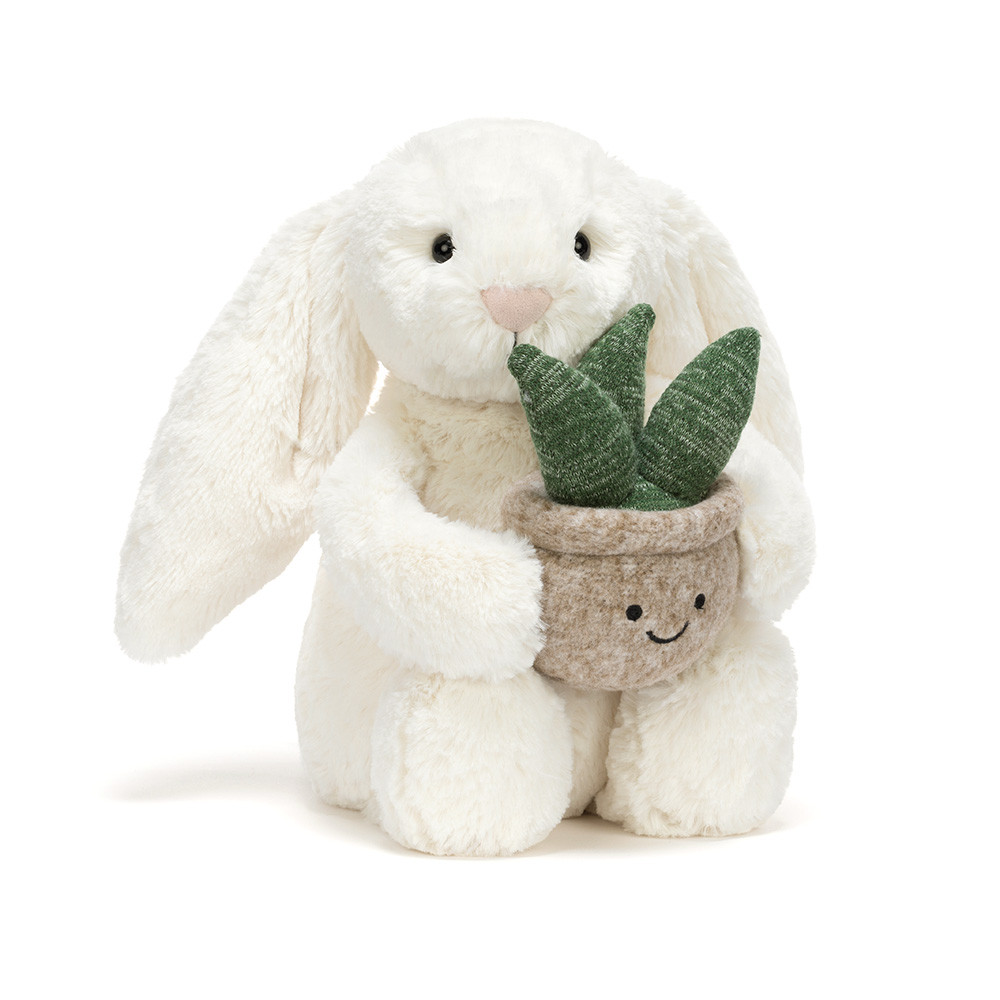 Jellycat Creme Bunny with Plant