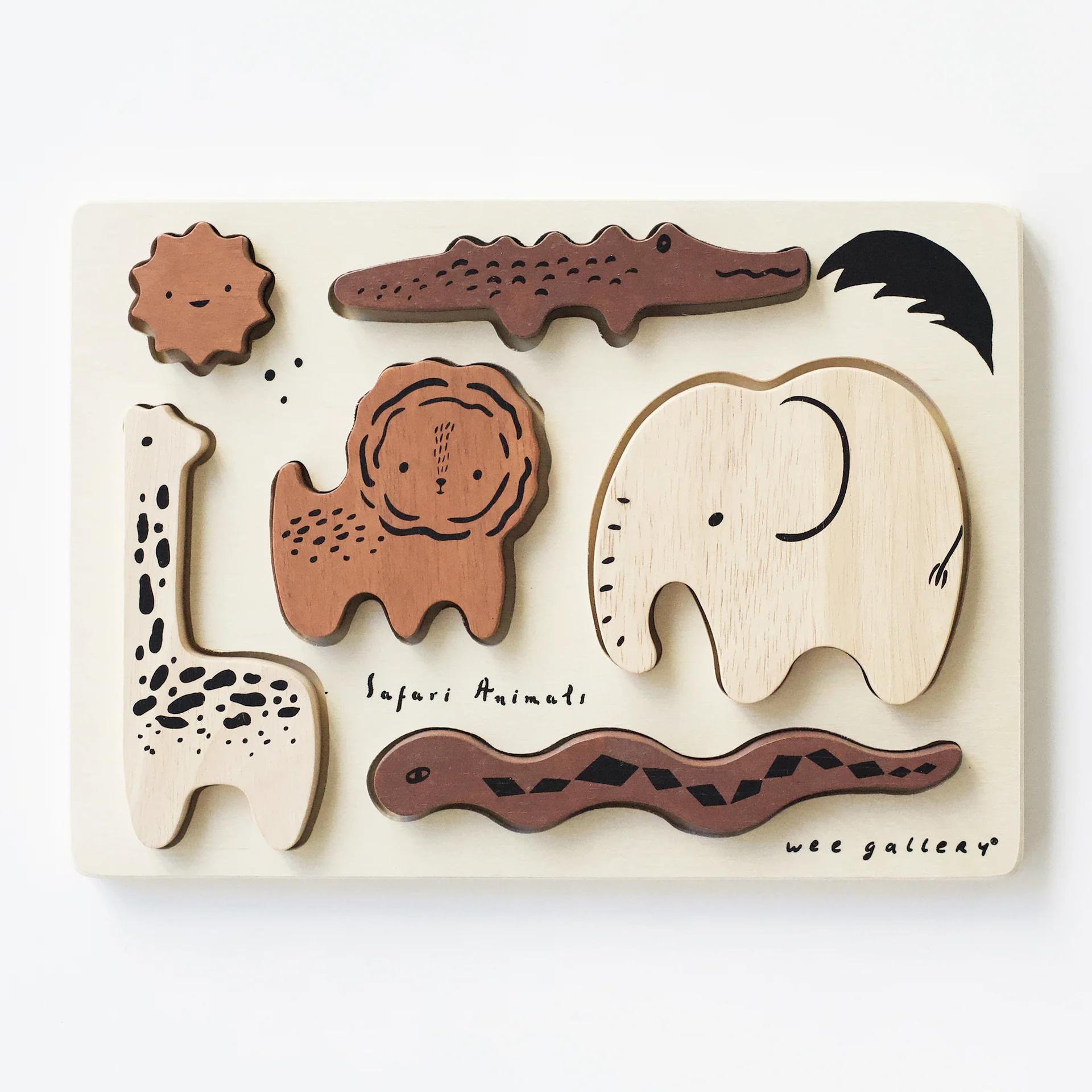 Safari Animal Wooden Tray Puzzle