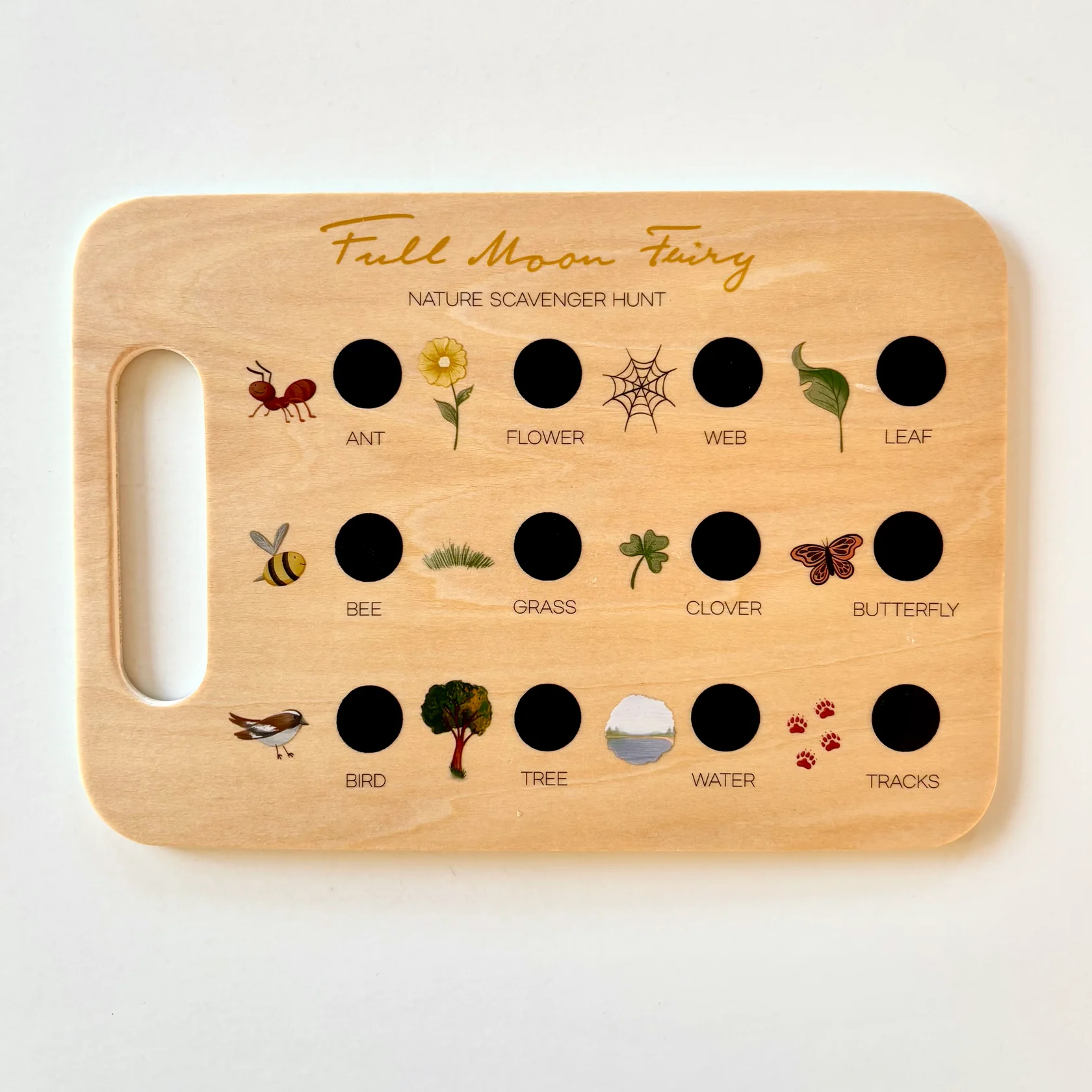 Wooden Nature Scavenger Hunt Board